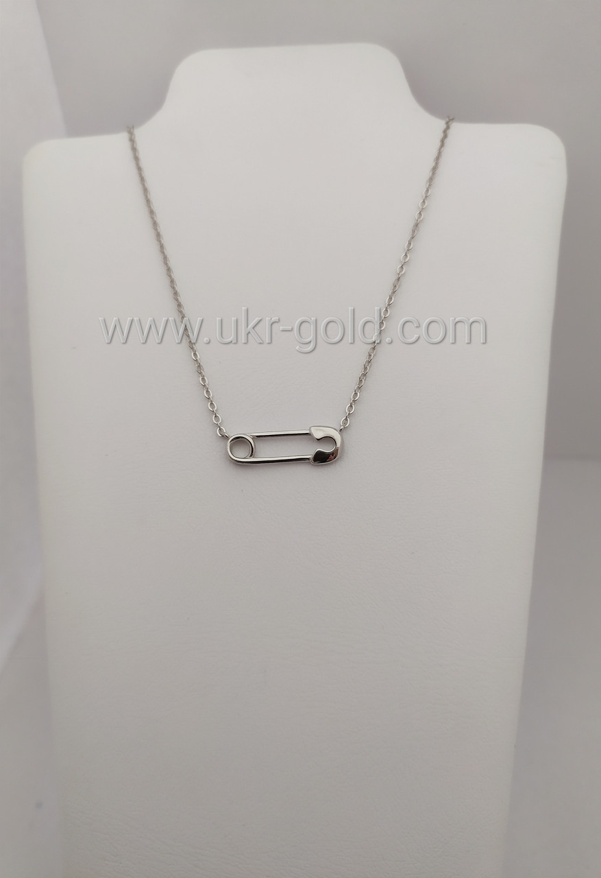 Срібне кольє з шпилькою від пристріту 925 проби
