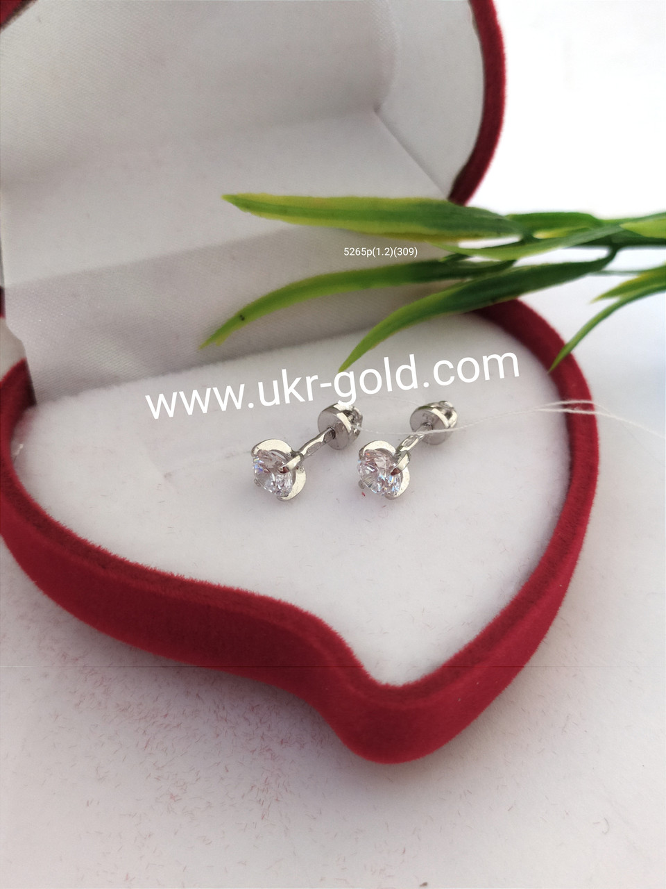 Срібні сережки пуссети з цирконієм срібні сережки-гвоздики з камінням
