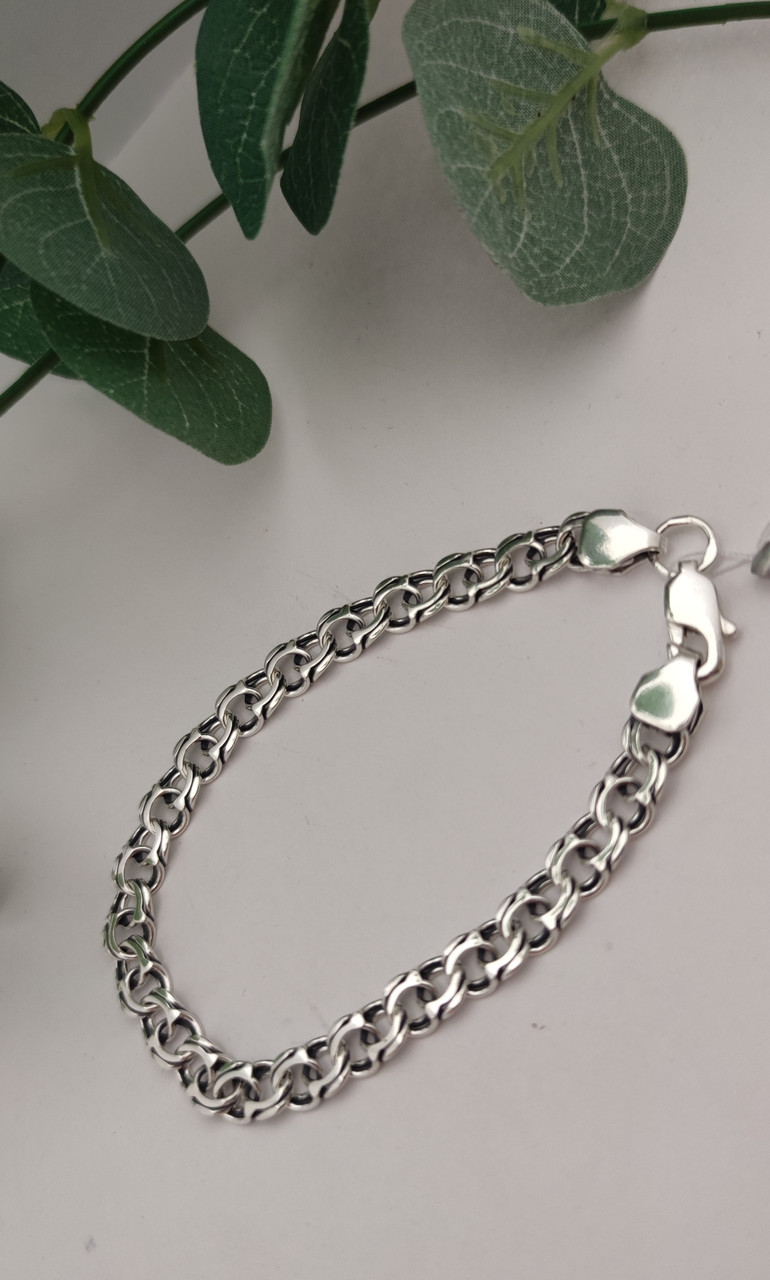 Срібний браслет Бісмарк 925 проби