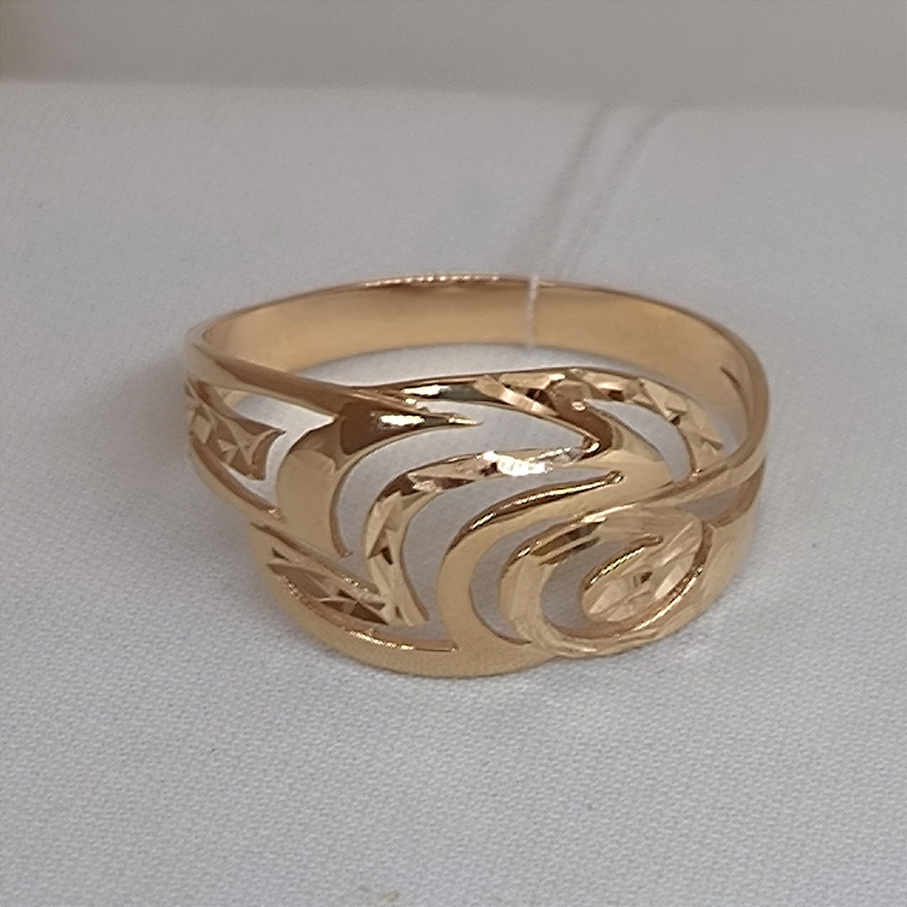 Золота жіноча каблучка в червоному золоті 585 проби