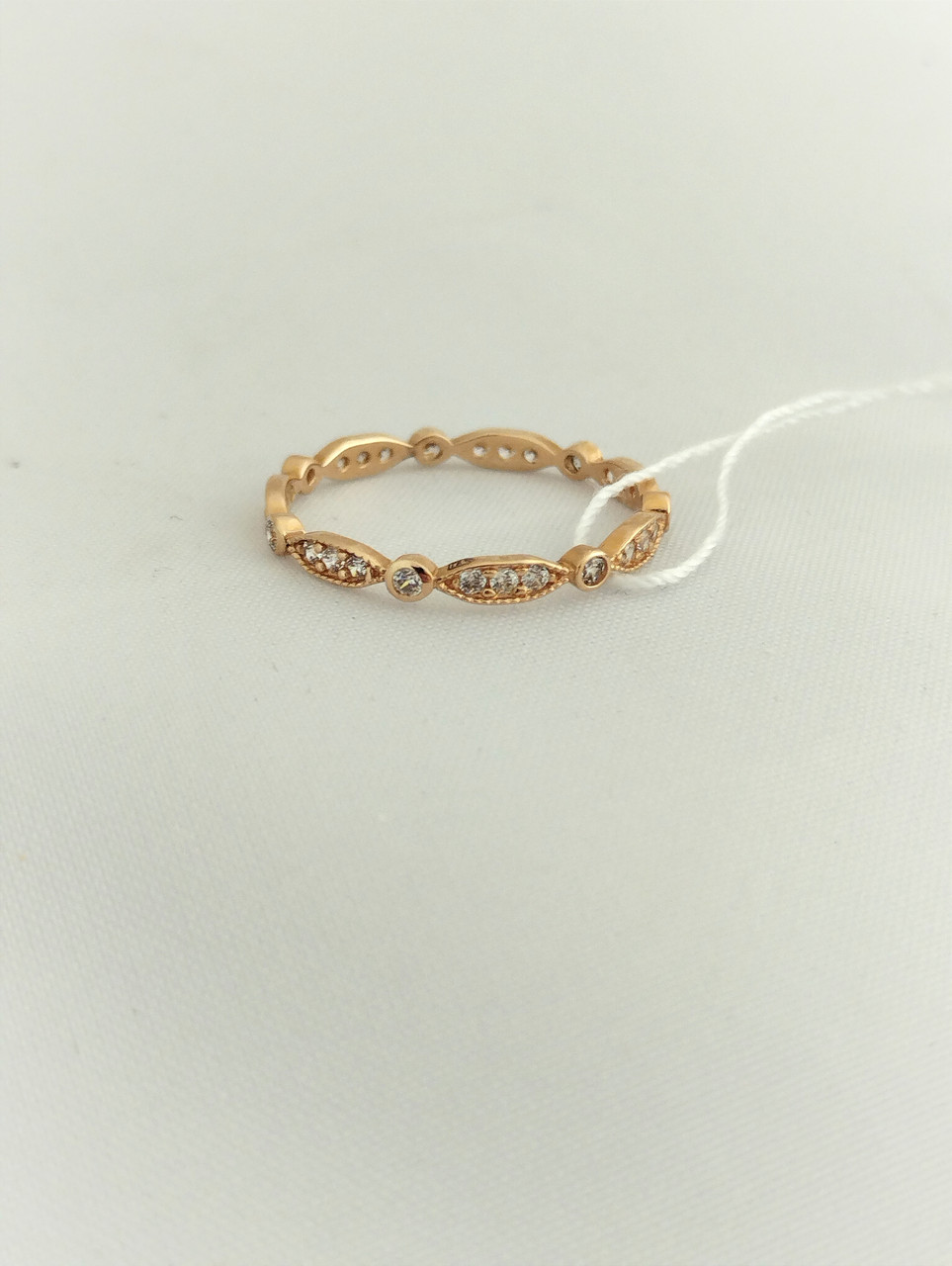 Золоте кільце з цирконієм, золоте кільце в стилі мінімалізм