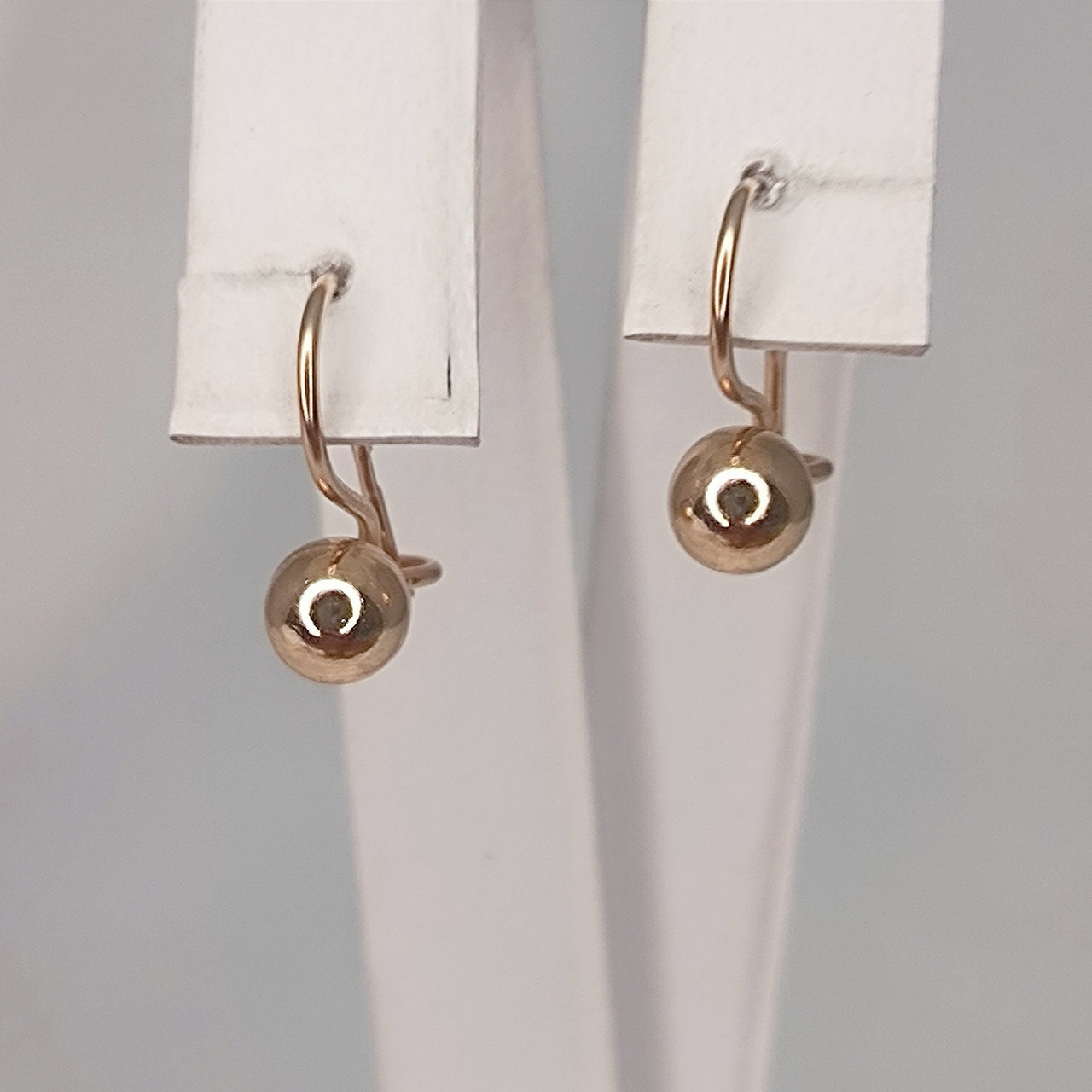 Золоті сережки 585 проби з червоного золота недорого