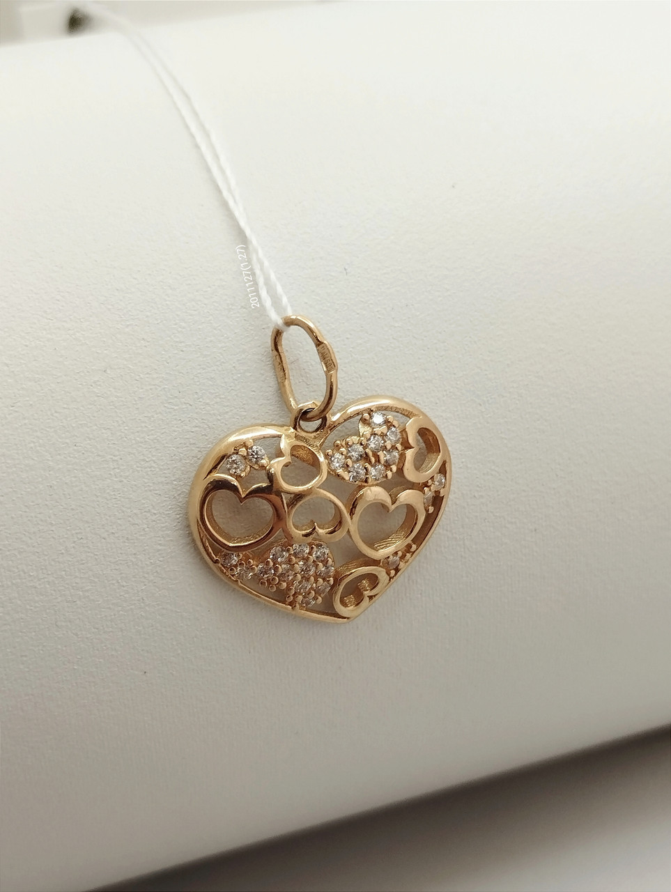 Золотий кулон серце Ukr-Gold