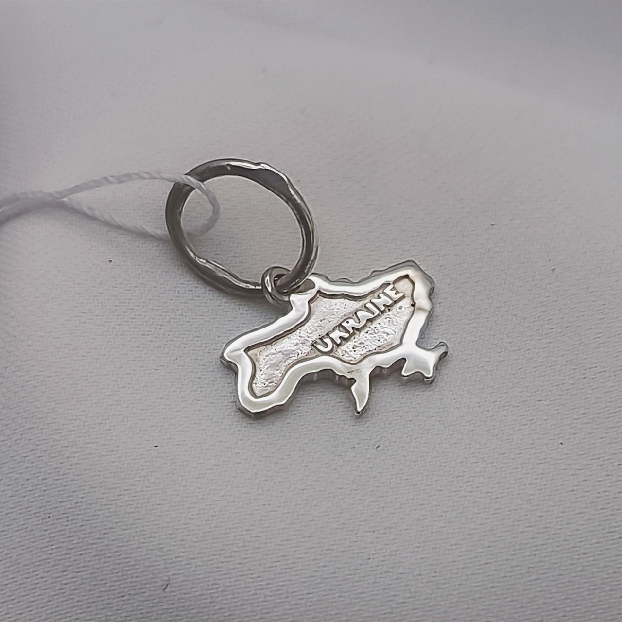 Срібний патріотичний кулон мапа України Ukr-gold.com