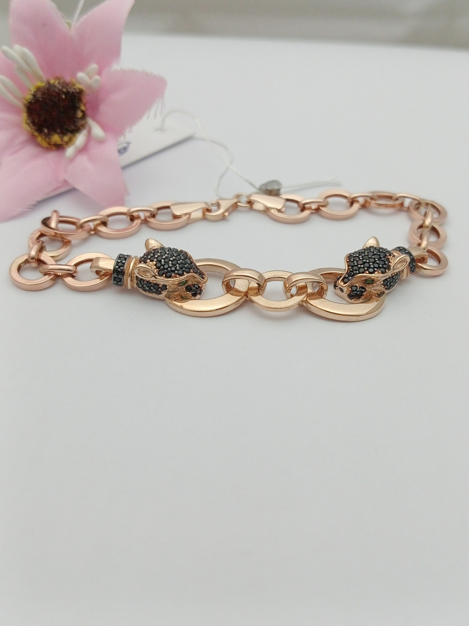 Золотий браслет Пантера Ukr-gold