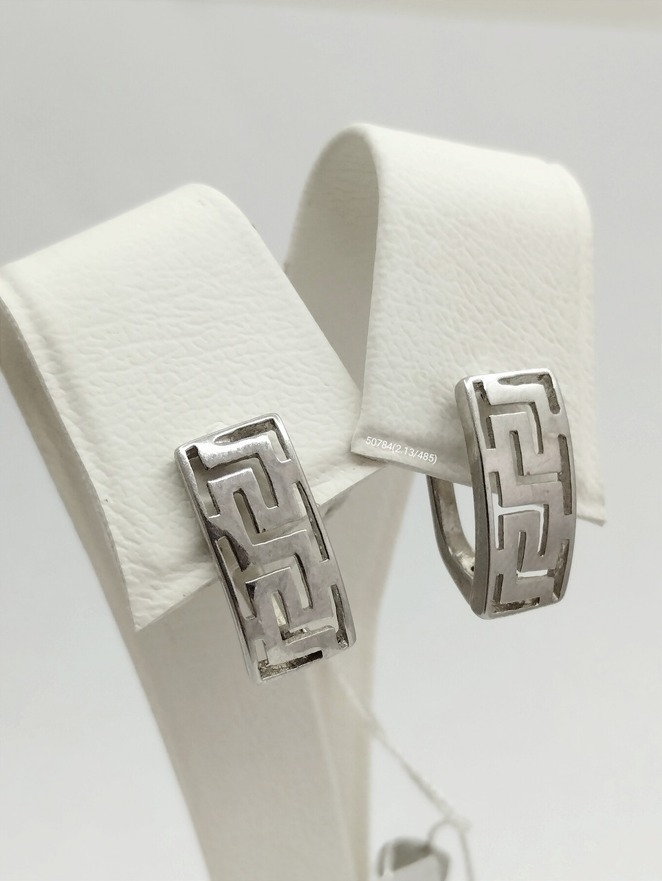 Срібні сережки без вставок Ukr-gold.com