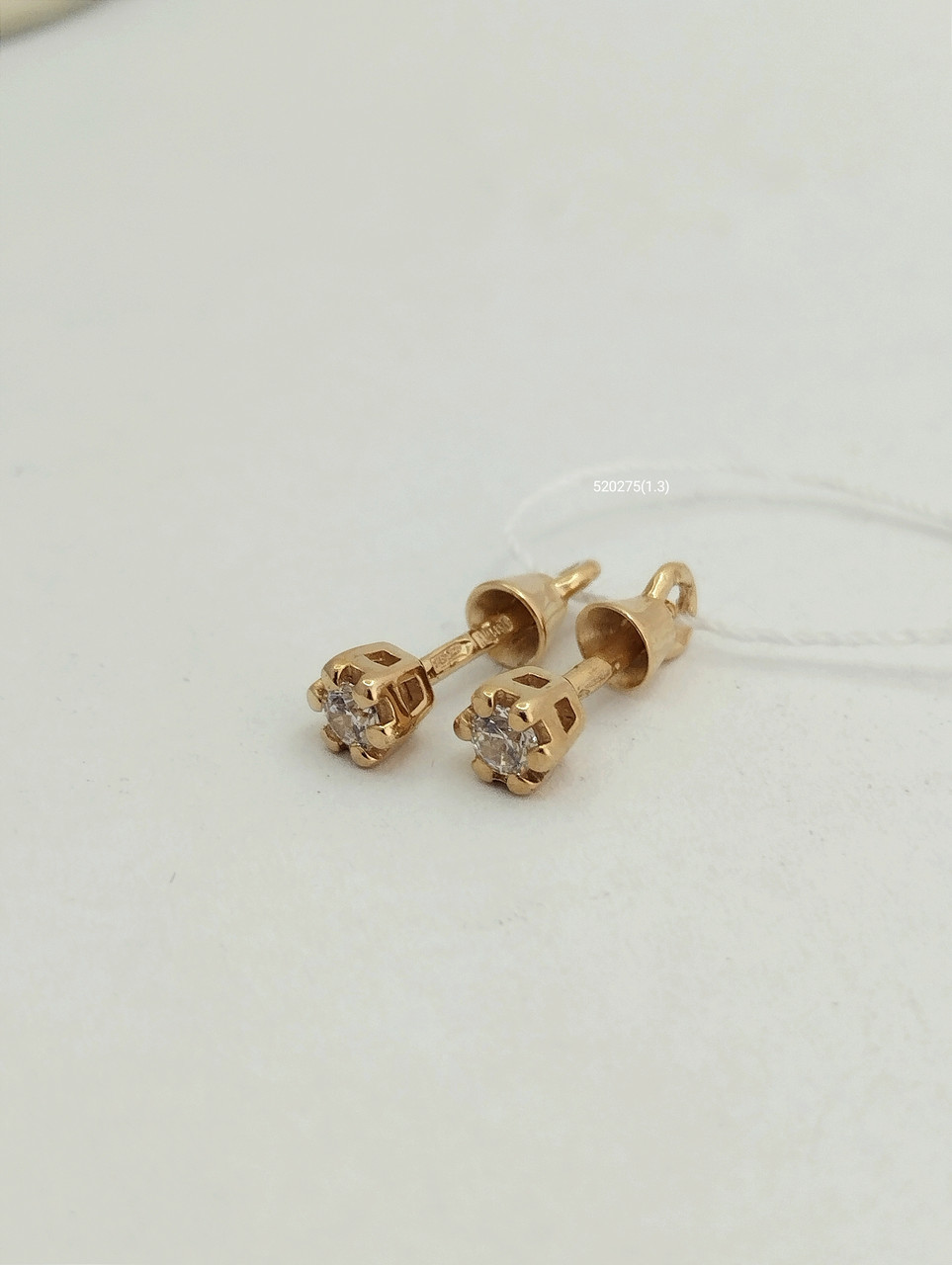 Золоті сережки гвоздики Ukr-gold