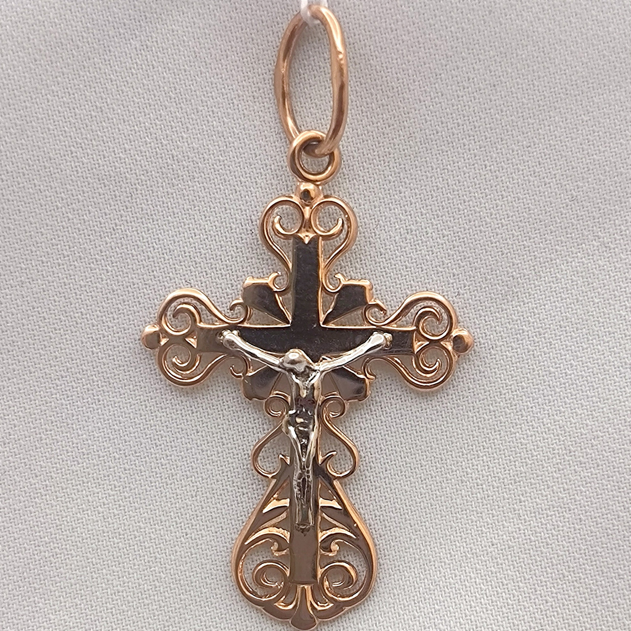 Золотий хрестик 585 проби Ukr-Gold