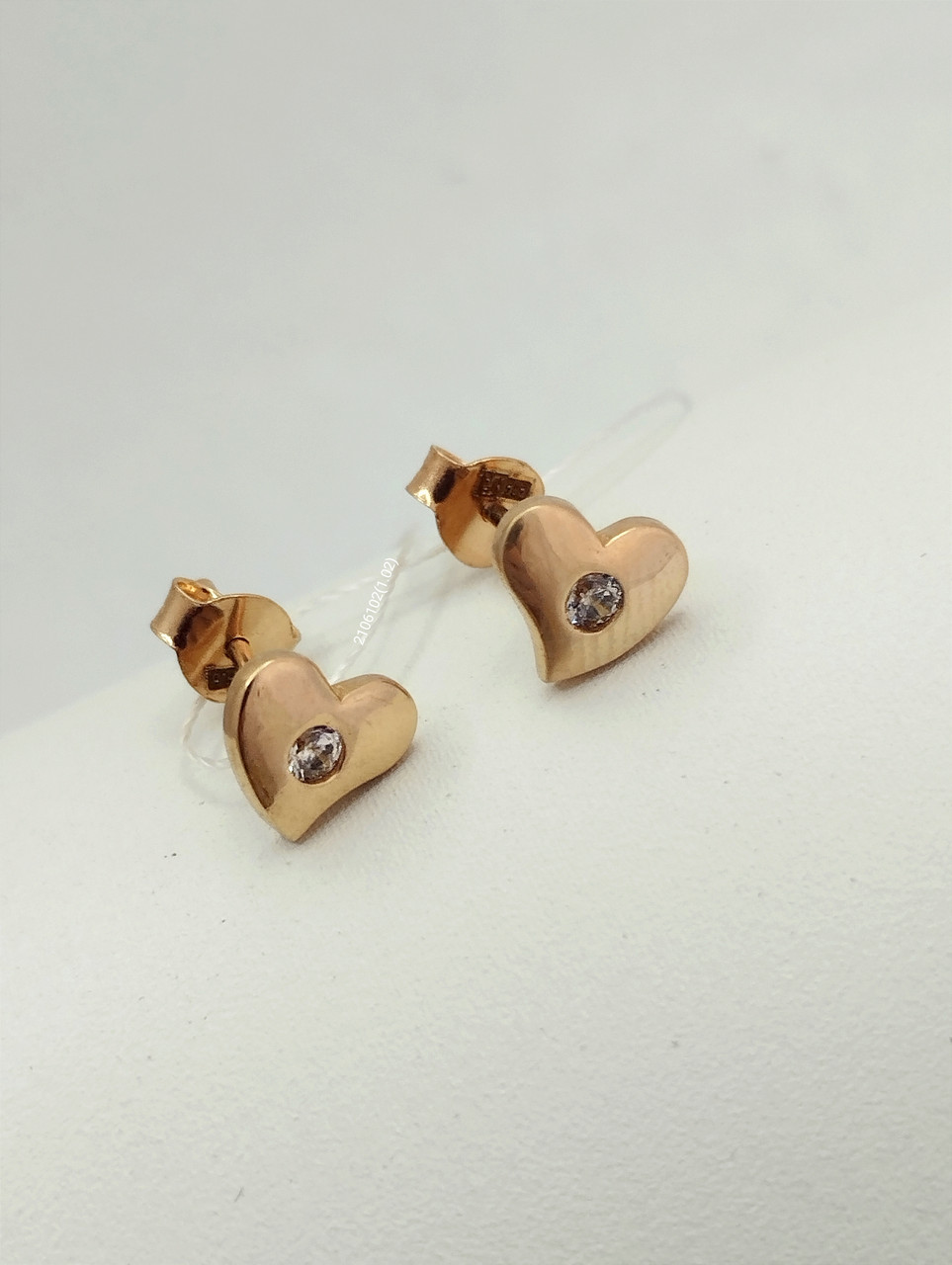 Золоті сережки серця Ukr-gold