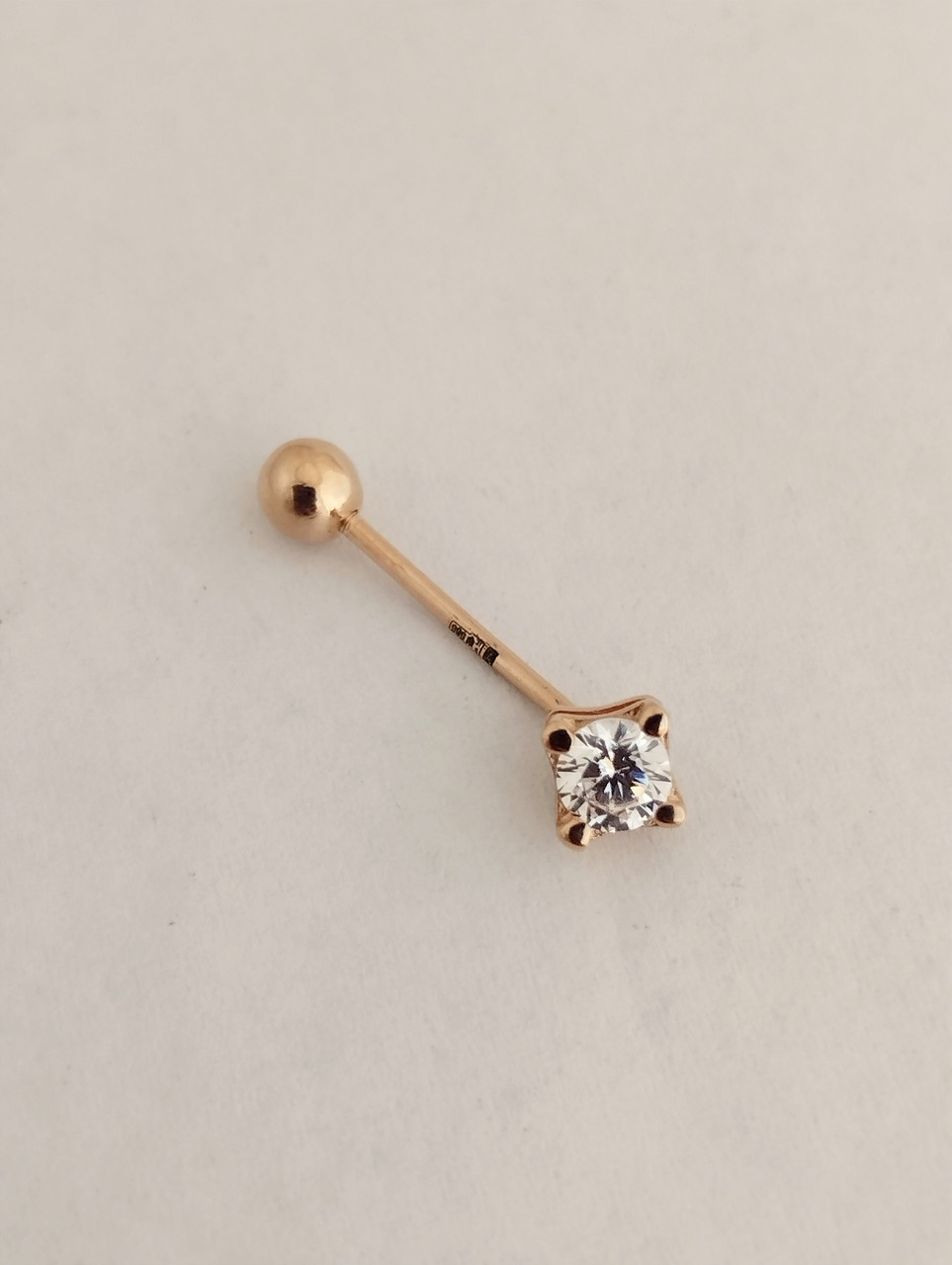 Золотий пірсинг пупка 585 проби