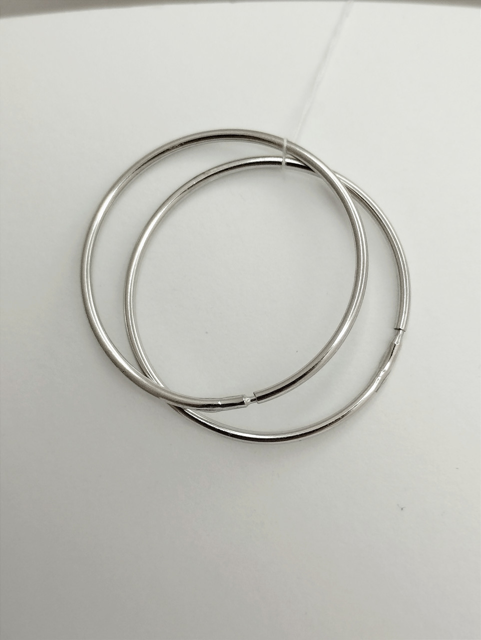 Срібні сережки кільця