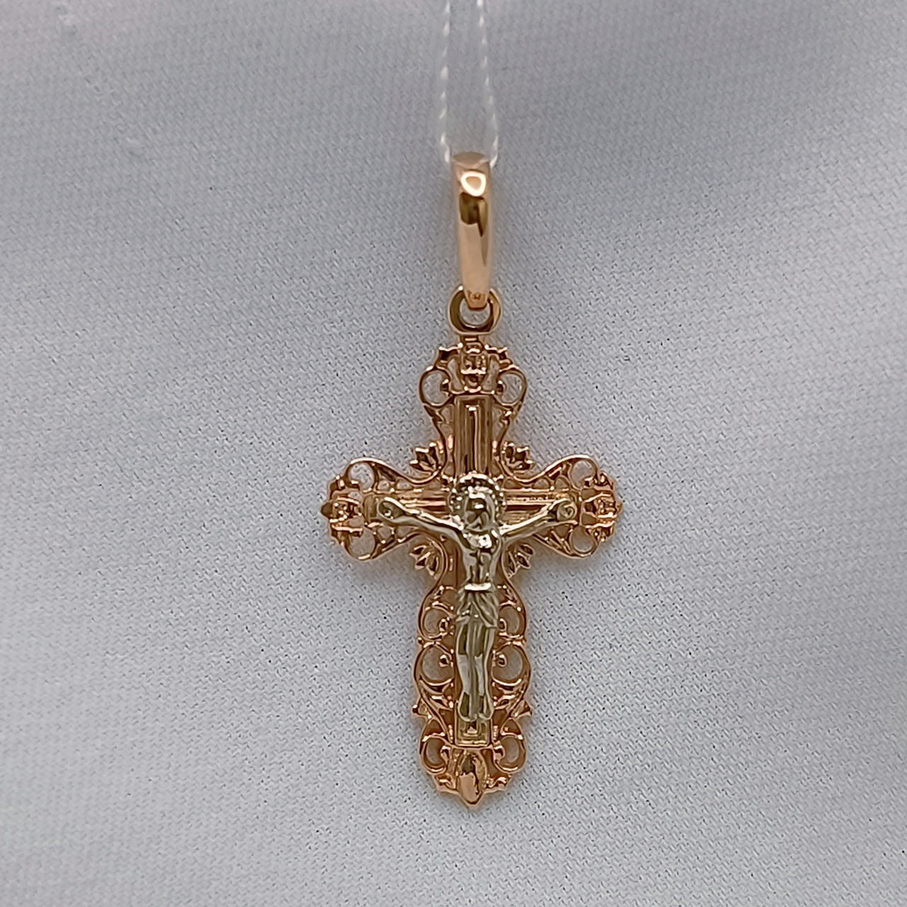 Золотий хрест із розп'яттям Ukr-gold