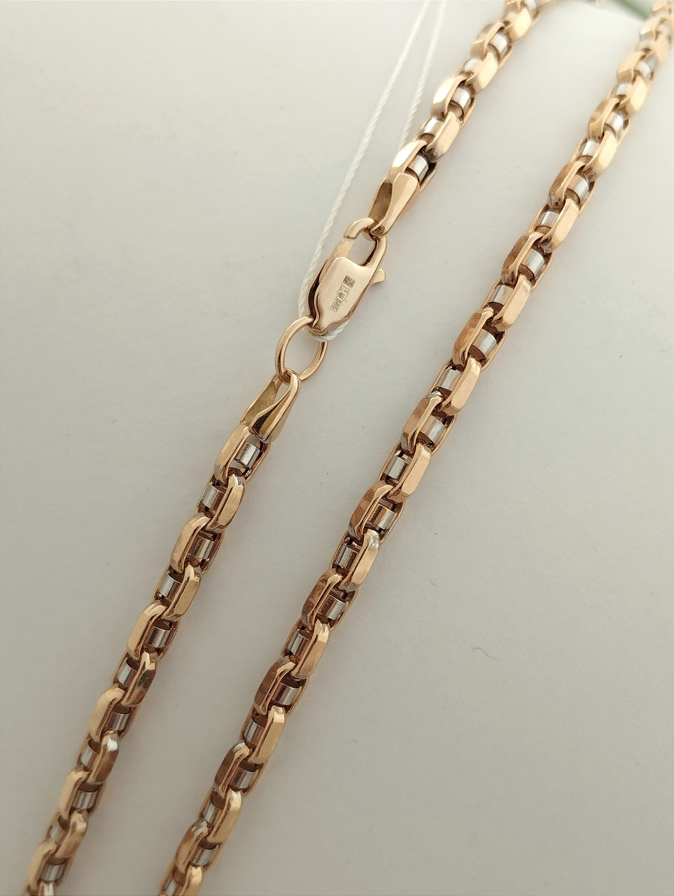 Золотий ланцюг якір із кульками