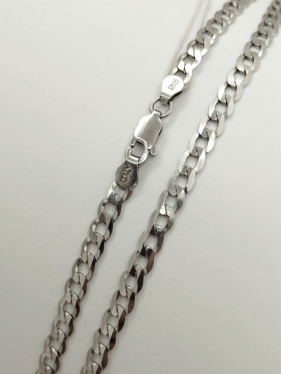 Срібний ланцюг 925 проби покриття родій