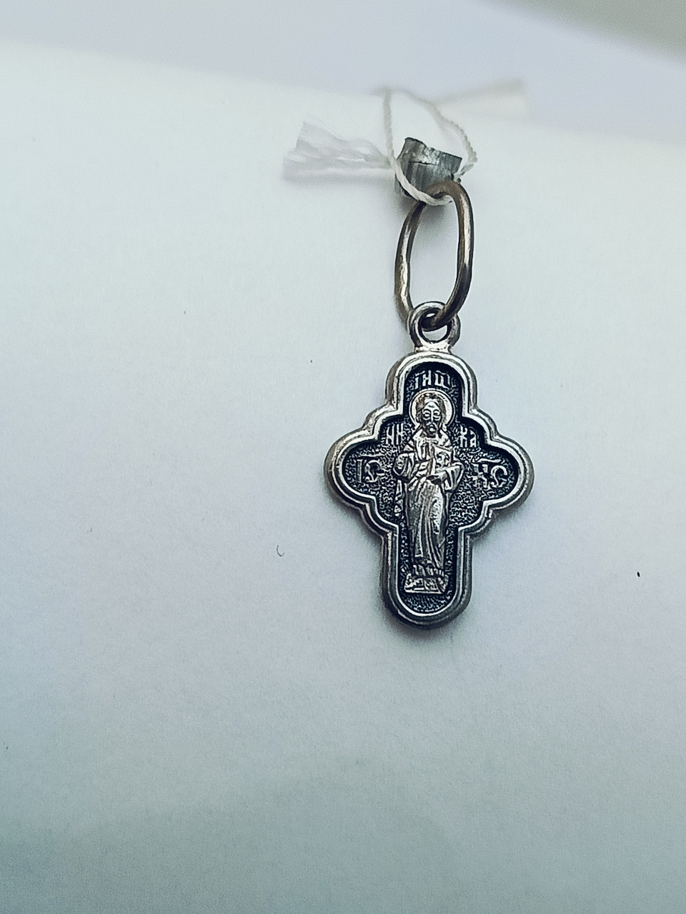 Дитячий срібний хрестик-ікона 925 проби